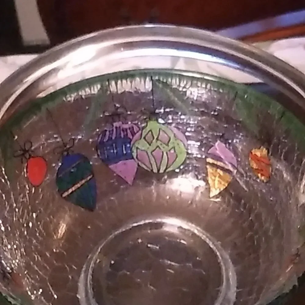Christmas Glass Basket